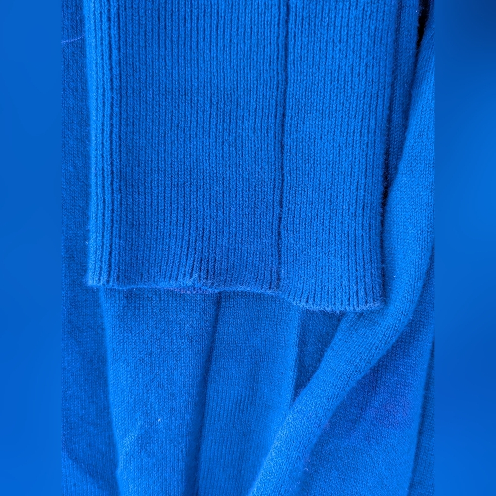 Boden Women's Royal Blue Crewneck Knit Sweater Button Sleeve Deco Sz M EUC - Picture 8 of 14